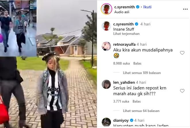 Netizen Terkesima! Jaden Smith Soroti Video Parodi Musdalifah yang Viral di Instagram